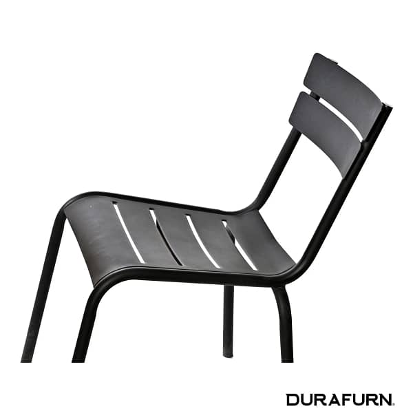 Durafurn® Lisbon Chair - Sleek Black | Robust Aluminium | Versatile for Indoor/Outdoor - Image 4