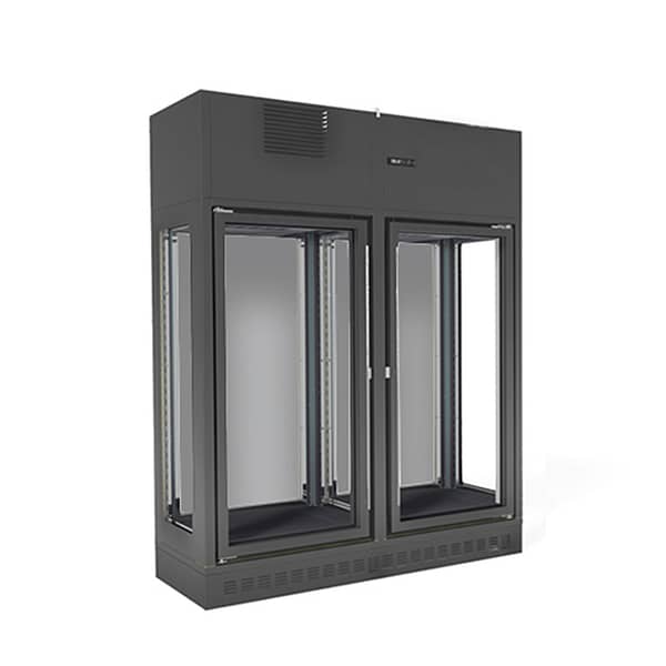 Fagor FWC-2302-1CB Dual Glass Door Wine Cellar, Single Zone, 126 Bottles, Black