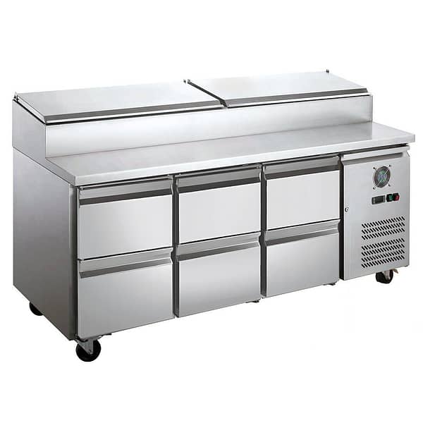 FED-X XSS7C18S3V-6D 6 Drawer Salad Counter Prep Fridge