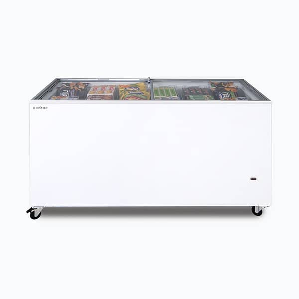 Bromic CF0500FTFG-NR 491L Display Chest Freezer with Flat Sliding Glass Lids – Ideal for Retail & Supermarkets
