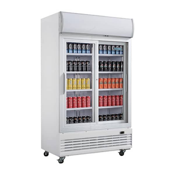 Polar GE581-A G-Series 950L Display Cooler – LED, Sliding Doors, Light Box - Image 2