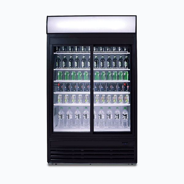 Bromic GM0980LS-NR 945L Sliding Glass Door Display Fridge with LED Lightbox