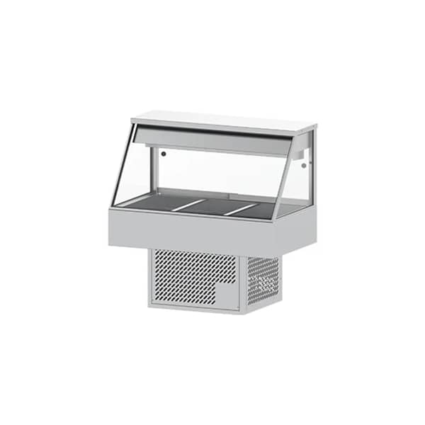 Woodson WR.CFS23 Cold Food Display – 3 Bay Straight Glass Fridge