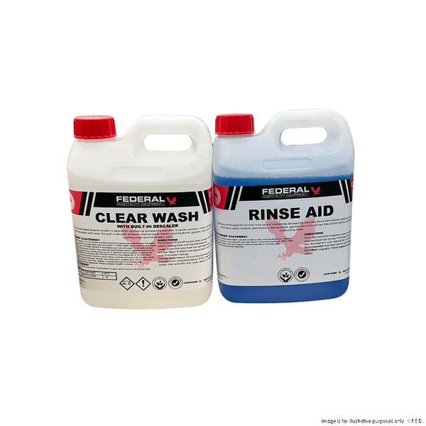 DH-PACK Commercial Dishwasher Detergent & Rinse Aid - 2L Bottles