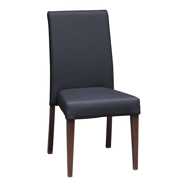Black London Chair with Aluminium Frame and Timber Look Legs - Modern Seating for Commercial Spaces