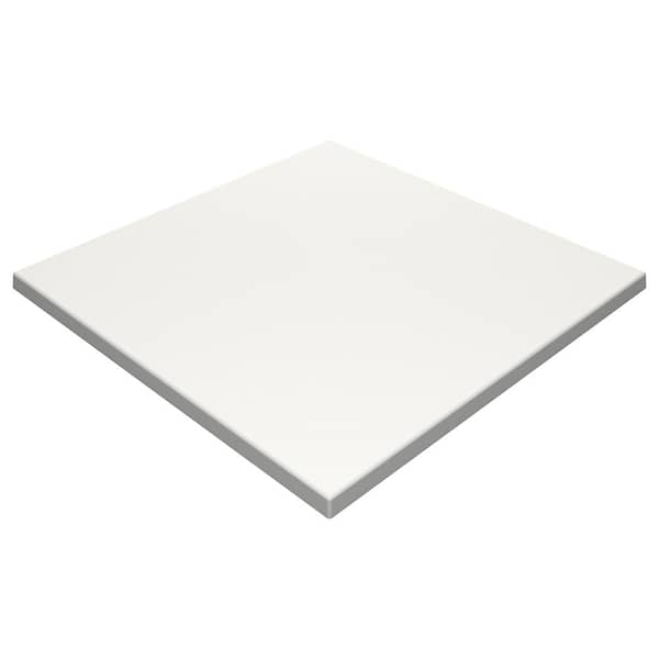 White Werzalit Duratop 800mm Square Tabletop - Durable & Weatherproof
