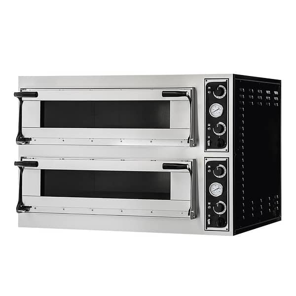 Prismafood TP-2 Double Deck Pizza Oven for 8 x 40cm Pizzas with Refractory Stone Base
