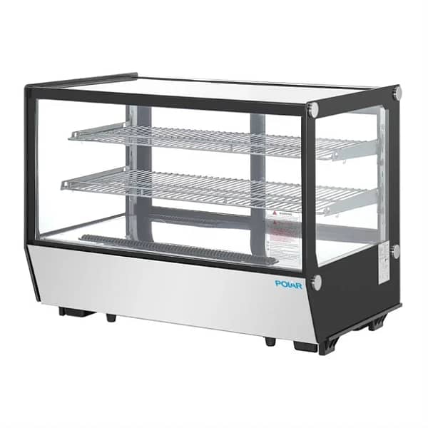 Polar G-Series 160L Counter Display Fridge – Square Glass Commercial Merchandiser