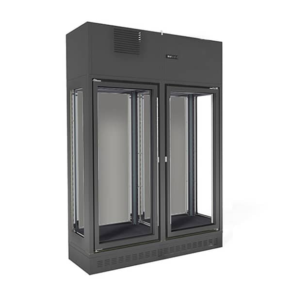 Fagor FWC-2602-1CB Dual-Door Single Zone Wine Cellar, 154 Bottles, Black Finish, LED-lit Display