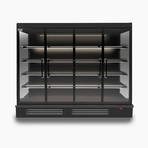 Bromic FHM2500HD-NR 1629L full-height multideck display fridge with hinged glass doors