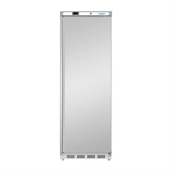 Polar PC004-A C-Series upright fridge 400L stainless steel, digital control, fan-assisted cooling – front view, Australia