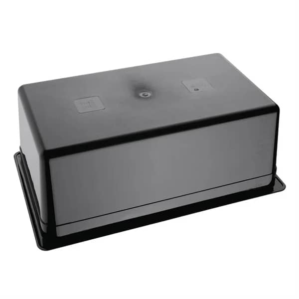 Vogue U457 Black Polycarbonate GN Pan – 1/1 GN x 200mm, 26L Capacity - Image 4