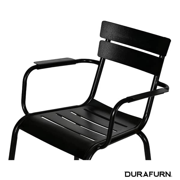 Durafurn® Lisbon Armchair in Elegant Black | Lightweight Design for Indoor & Outdoor - Image 3