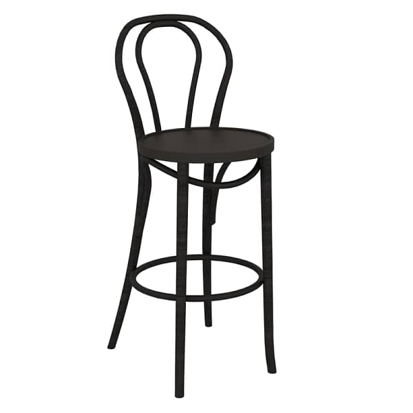 Premium Bentwood 750 Crossback Bar Stool in Black - A Blend of Durability and Style for Commercial