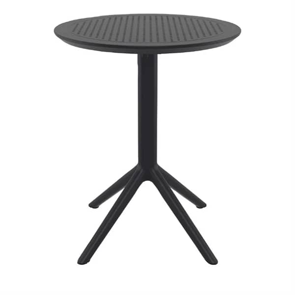 Furnlink Siesta Sky Folding Table 60 Round - Black | Outdoor & Indoor Use