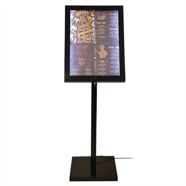 Securit GL110 LED Menu Display Case with Weather-Coated Steel & LED Illumination