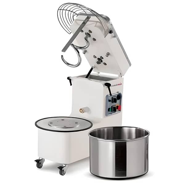 Mecnosud SMM0025 Spiral Dough Mixer with 20kg Dough Capacity & Stainless Steel Bowl