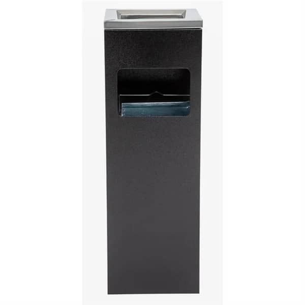 Bolero Y812 Square Stainless Steel Cigarette Bin, 10L, 600mm High