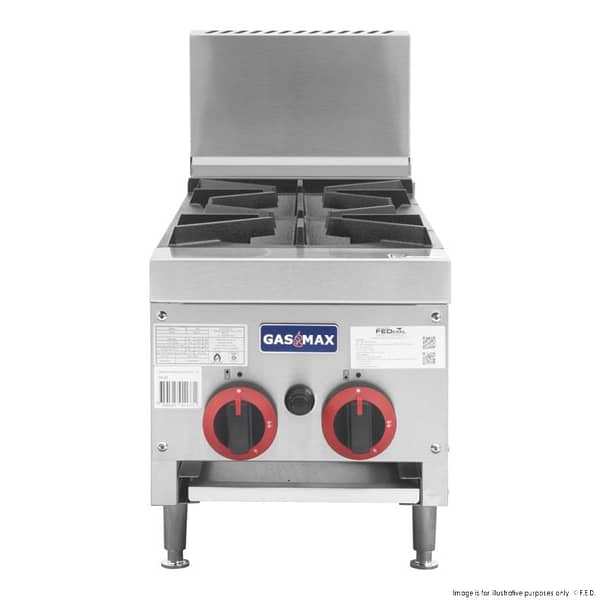 Gasmax RB-2ELPG 2 Burner LPG Cooktop with Flame Failure & Stainless Steel Construction