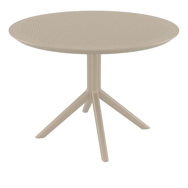 Sky Table 105 Taupe - Durable Indoor/Outdoor Dining Table by Furnlink Siesta
