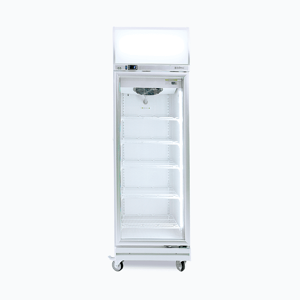 Bromic GD0500LF 444L Upright Glass Door Display Fridge with LED Lightbox