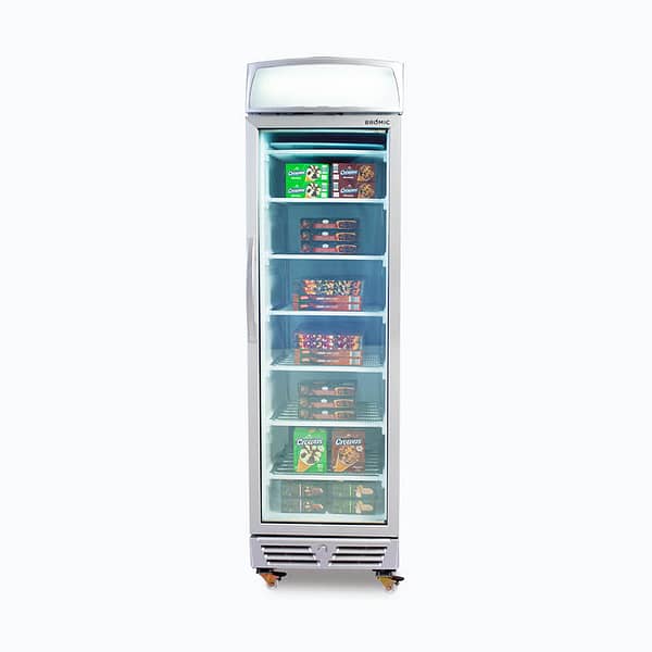 Bromic Freezer UF0374LS-NR Silver UP/R GLS 300L LED