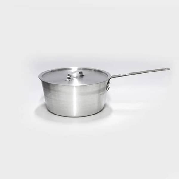 Kitchen Knock 416468 1.4L aluminium sauce pot with lid and heat-resistant handle – front view, Australia