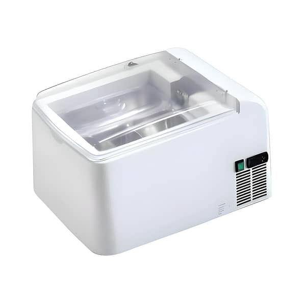 Technocrio CFT0002 Countertop Ice Cream Freezer with Transparent Lid – Holds 2×6.5L