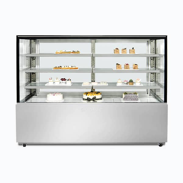 Bromic 4 tier chilled food/cake display 1800mm-FD4T1800C-NR