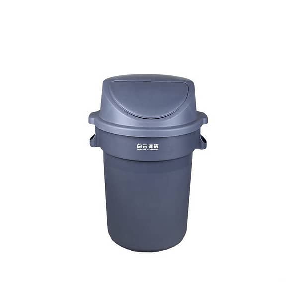 Kitchen Knock 393423 80L commercial grey bin with dolly and tall lid, ideal for kitchen waste disposal