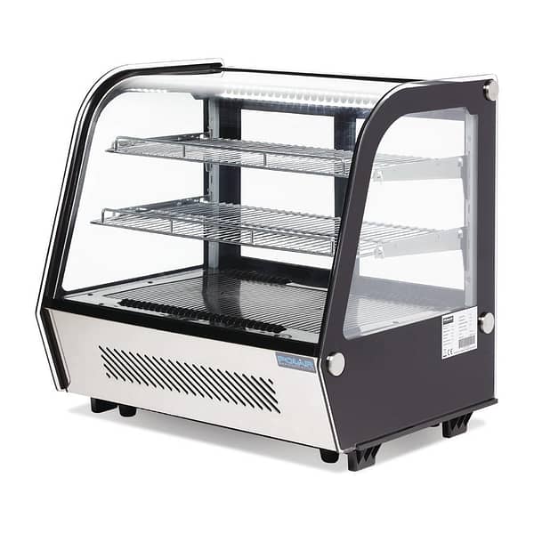 Polar GP292-A Countertop Display Fridge | 120Ltr | Black | LED Cooling