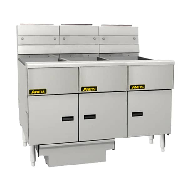 Anets FDAGG314R Goldenfry 3 Bank Fryer System with Advanced Filtration