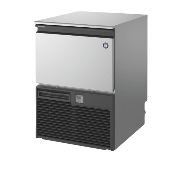 Hoshizaki KM-80C HC crescent ice maker with built-in drain pump, 68kg daily production, stainless steel – front view, Australia