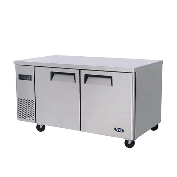 Atosa YPF9025 undercounter freezer with stainless steel build, 1200mm, fan-forced cooling – front view, Australia
