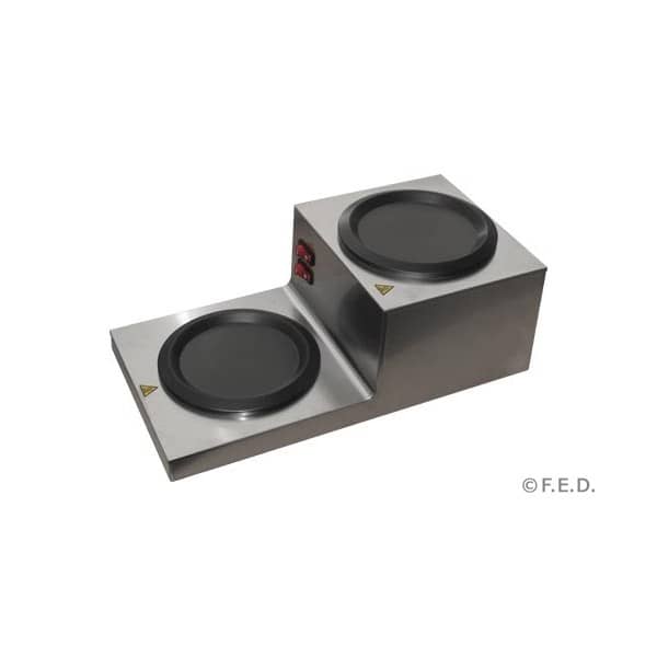 2NDs MHP-220 Double Stepped Heating Plate with 200W power, ideal for café and coffee decanter warming