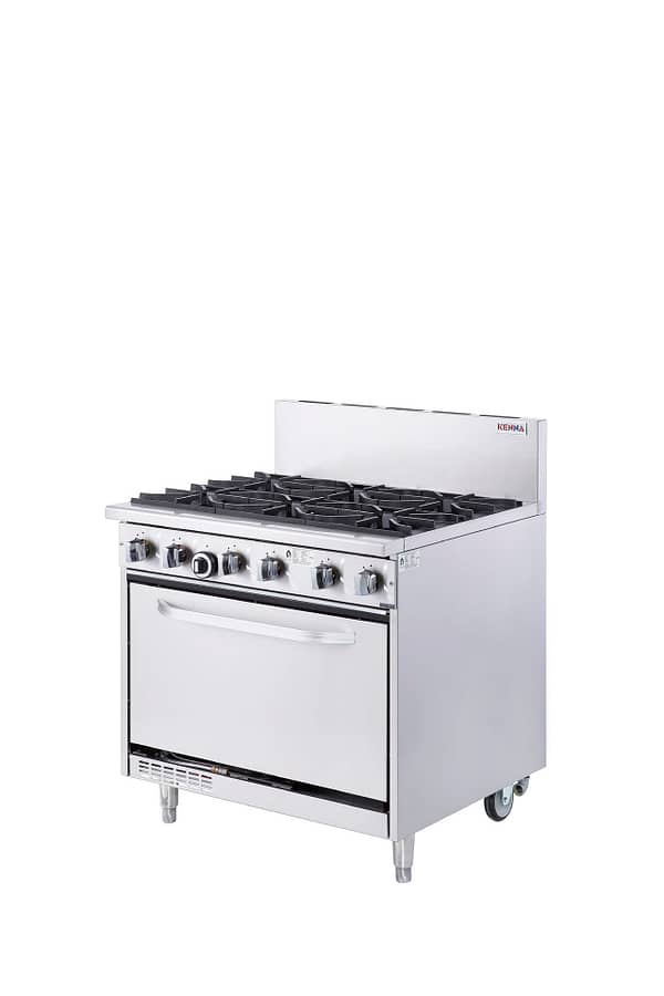 Kenna 4/6 Burner Commercial Gas Stove with Oven