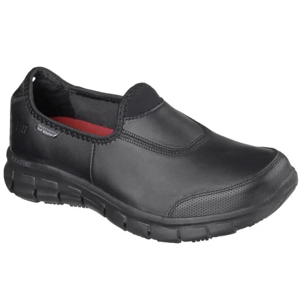 Skechers DD975 Sure Track black women’s work shoes UK 2–8 with non-slip sole and memory foam insole – Australia