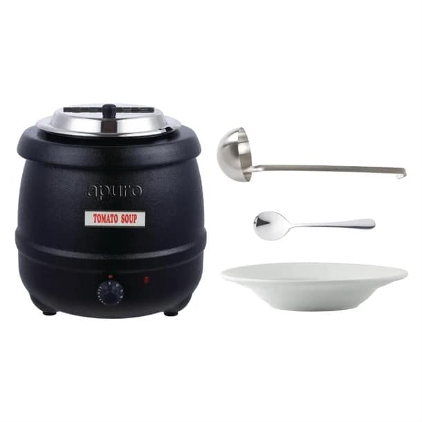 DD206 Soup Kettle Bundle – Apuro 10L Soup Kettle with Bowls