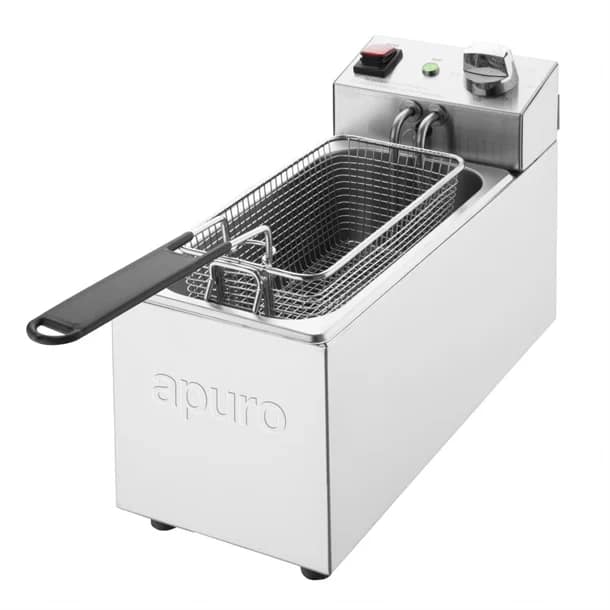 Apuro CU614-A 3L Single Tank Countertop Fryer – 2kW, 10A - Image 4