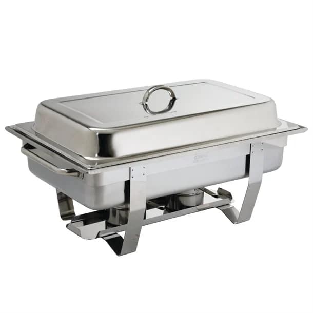 Olympia S631 2 chafers set with 72 x 6-hour easy heater fuel, 9L stainless steel buffet chafing dishes, Australia