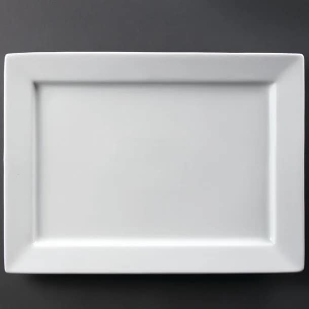 Olympia C362 Rectangular Porcelain Platter – 400x295mm, 7.5L, Vitrified Hotelware - Image 4