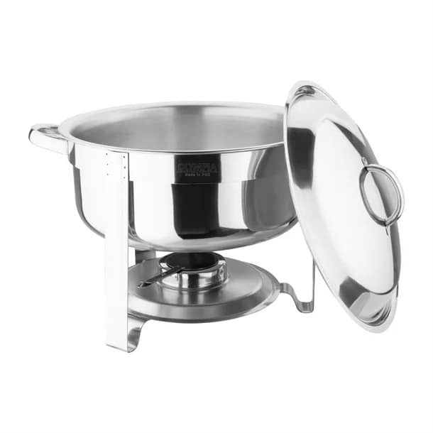 Olympia CB063 Vienna Chafing Dish – 7.5L Round Stainless Steel Chafer