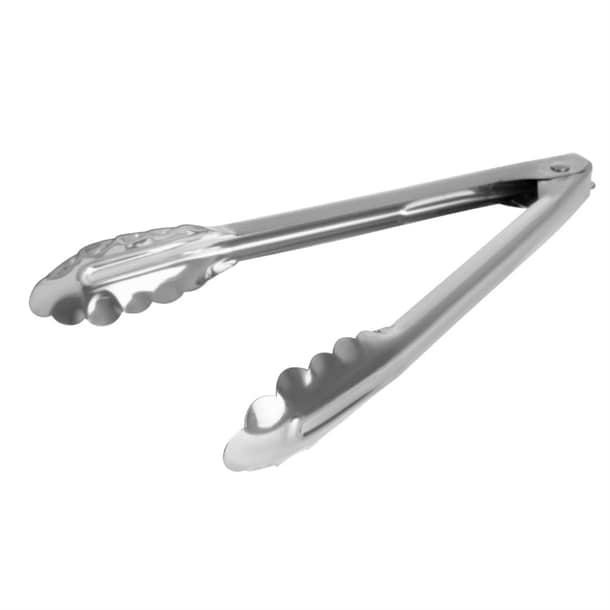 Vogue J608 Catering Tongs – 240 mm Stainless Steel - Image 3