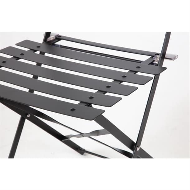 Bolero GH553 Black Pavement Style Folding Chairs (Pack of 2) - Image 3