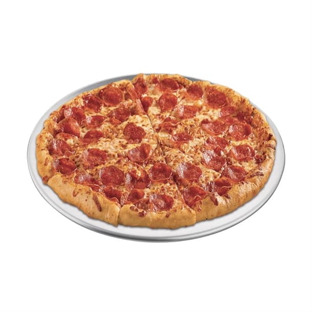Vogue GE197 Aluminium Pizza Tray Wide Rim 255mm – 10" - Image 4