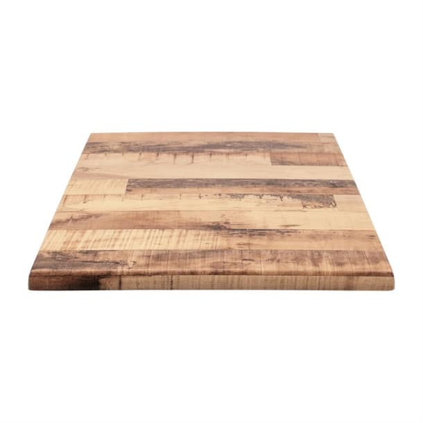 Rustic Kansas Furnlink Werzalit Duratop Square 800mm Tabletop - Durable and Jointless - Image 4