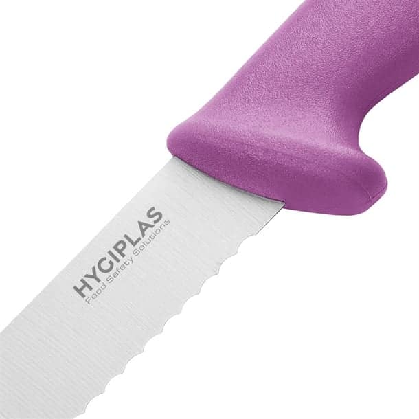 Hygiplas FX123 Serrated Purple Knife 248mm – Allergen Safe - Image 6