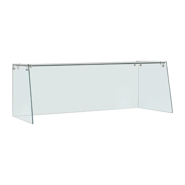 Straight Glass Sneeze Guard Assembly for 3 Door Counter UA018-A - Image 2