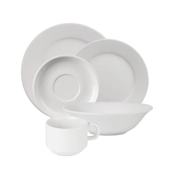 Olympia S610 Athena 24-piece porcelain tableware set with plates, bowls, cups, and saucers – commercial dinnerware – Australia