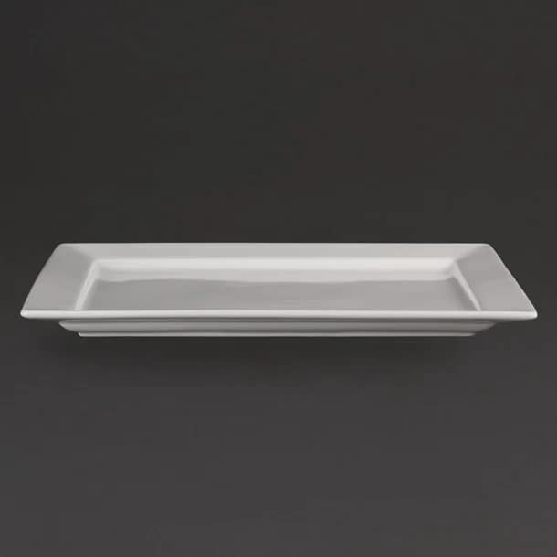 Olympia C362 Rectangular Porcelain Platter – 400x295mm, 7.5L, Vitrified Hotelware - Image 2